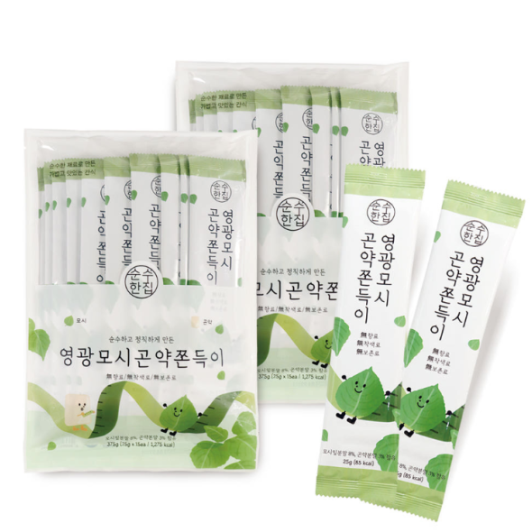 [순수한집]영광모시곤약 쫀드기 간식 15개입(1팩/2팩)