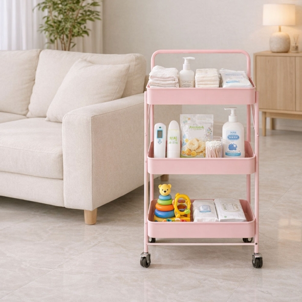 [NEW 런칭] 보프 3단 이동식 폴딩 프리미엄 컬러 수납장