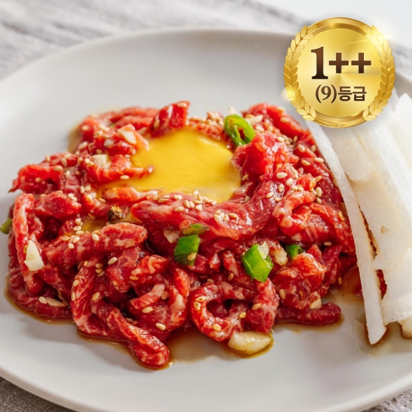 [마장동홈쇼핑] 1++(9) 한우 육회 200g 외 3개 세트 구성