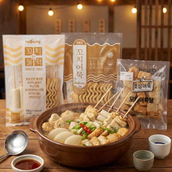 효성어묵 부산 전통 꼬지어묵 꼬치 옛날 전통 어묵탕 세트