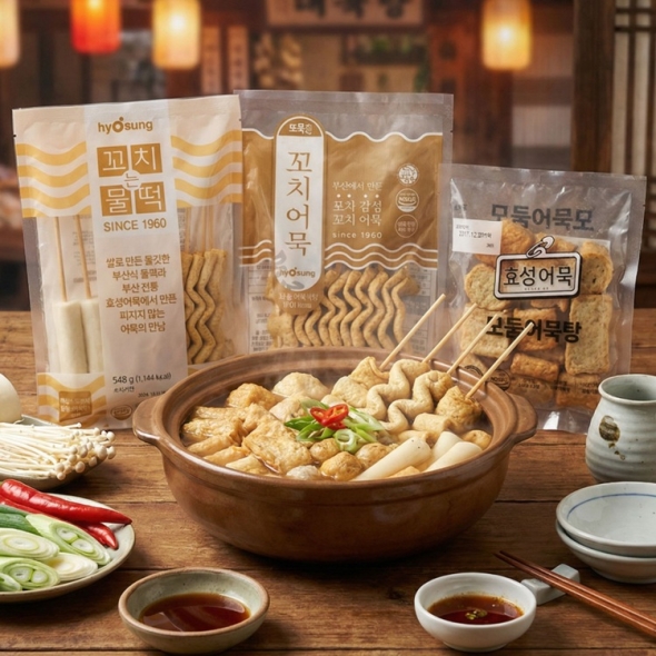 효성어묵 부산 전통 꼬지어묵 꼬치 옛날 전통 어묵탕 세트