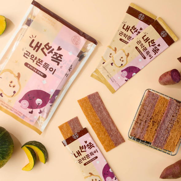 [순수한집]내반쪽곤약 쫀드기 간식 10개입(1팩/2팩)