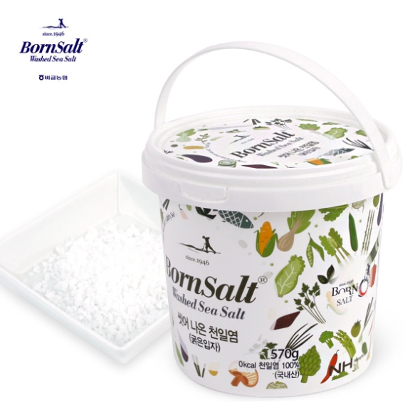 [신안비금농협] 본솔트 씻어나온 천일염(굵은소금) 1통/2통/3통 (통당 570g)