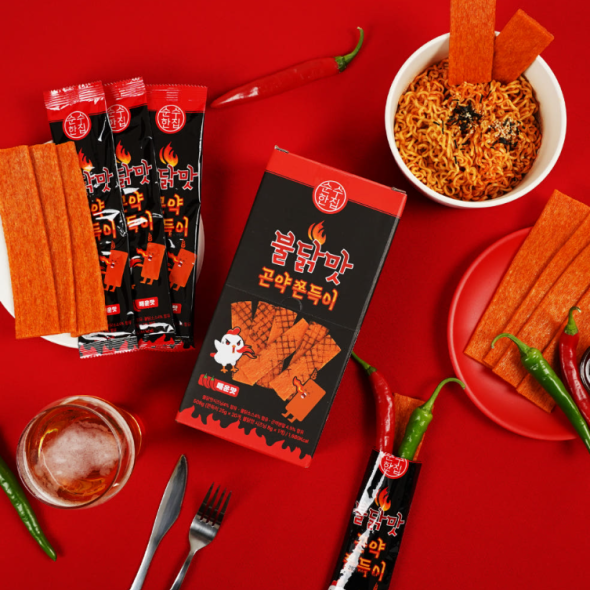 [순수한집]불닭맛곤약 쫀드기 간식 20개입(1팩/2팩)