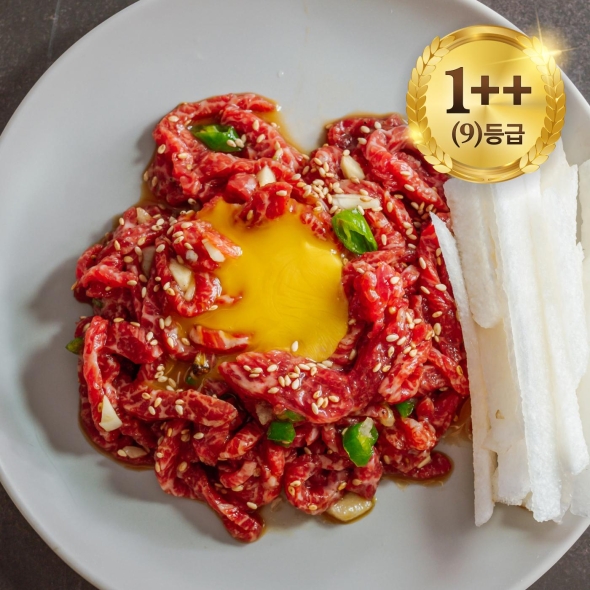 [마장동홈쇼핑] 1++(9) 한우 육회 200g 외 3개 세트 구성