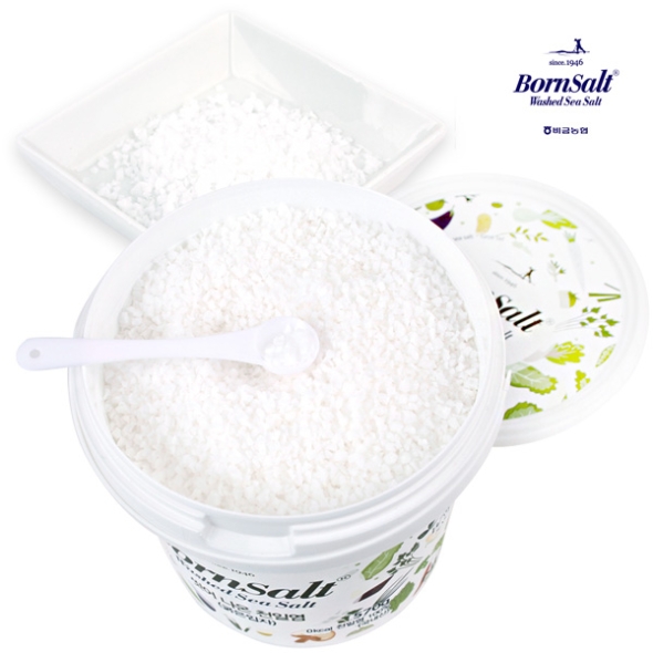 [신안비금농협] 본솔트 씻어나온 천일염 선물세트2호(가는소금190gx2통+굵은소금570gx1통)