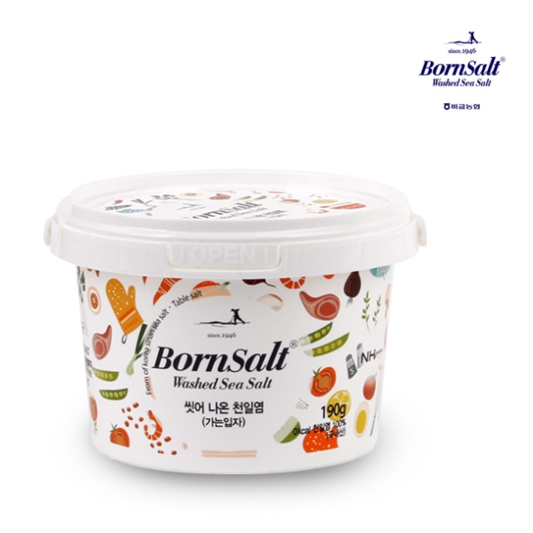 [신안비금농협] 본솔트 씻어나온 천일염 선물세트2호(가는소금190gx2통+굵은소금570gx1통)