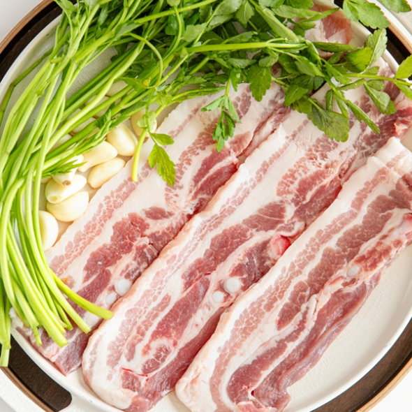 [바라봄] 미나리 삼겹살 세트 500g/1kg/1.5kg(삼겹살 +미나리)