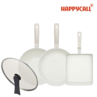 해피콜 사파이어 화이트 IH 4종 세트(28cm+28cm궁중+28유리뚜껑+24계란말이팬)