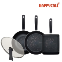 해피콜 사파이어블랙 IH 4종 세트(28cm+28cm궁중+28유리뚜껑+24계란말이팬)