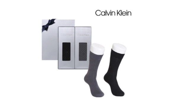 [캘빈클라인] 신사양말 도트 2족 세트(프리미엄라인)
