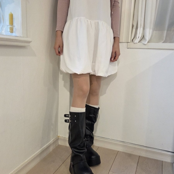 [개성시대] 국내산 여성 8cm 블랙 베이직 통굽 부츠 데일리