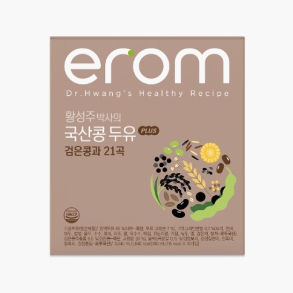 이롬 황성주박사의 국산콩두유 PLUS 검은콩과21곡 190ml 16팩