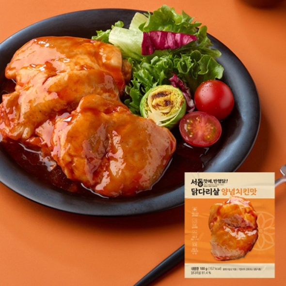 [똑똑한식단] THE 맛있는 양념치킨맛 닭다리살 5팩/10팩/15팩/25팩 (팩당100g내외)