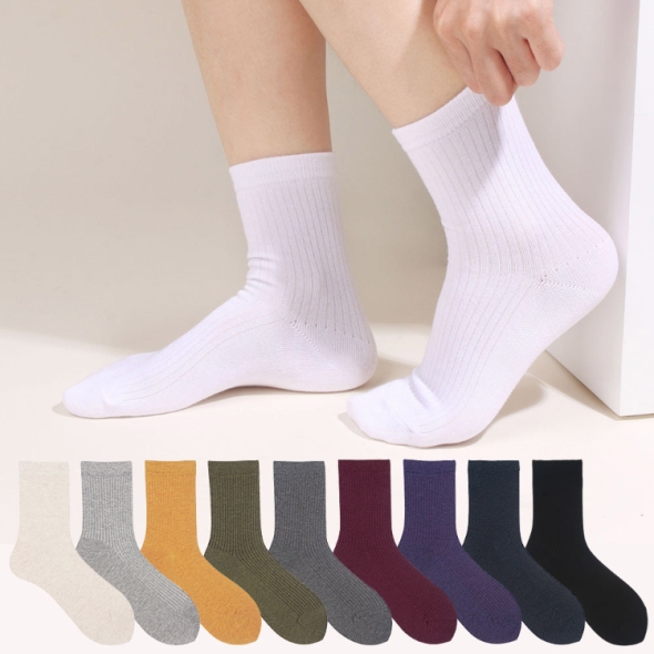 [신한카드 할인] 지알비 국산 여자 데일리 감성 골지 중목 무지 양말 10켤레