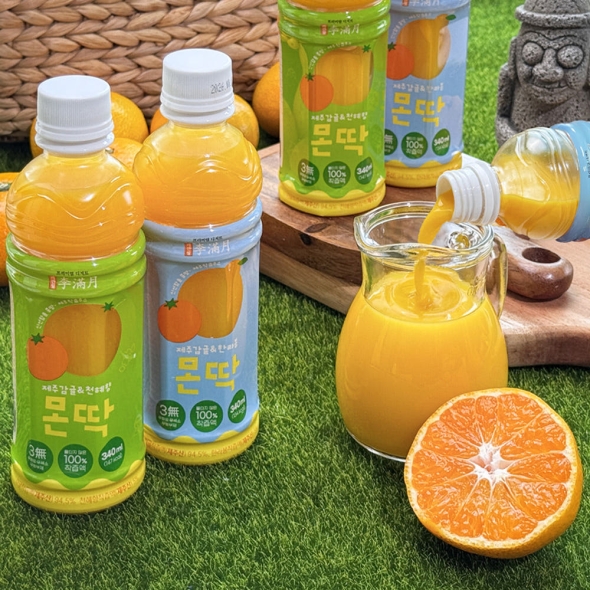 [리만월] 제주100% 착즙 몬딱주스 340ml/5개입 (한라봉/천혜향 2종 택일) - 한라봉주스340ML*5개
