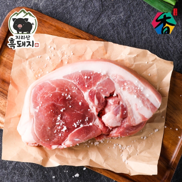 [고산농협] 지리산흑돼지 냉장육 앞다리살(보쌈/찌개용) 500gx1팩/2팩