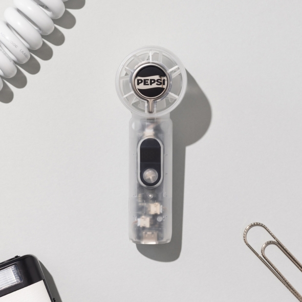 펩시 휴대용 무선 핸디 아이스  펠티어 냉각 선풍기 미니 쿨링 BLDC 손풍기+파우치 세트