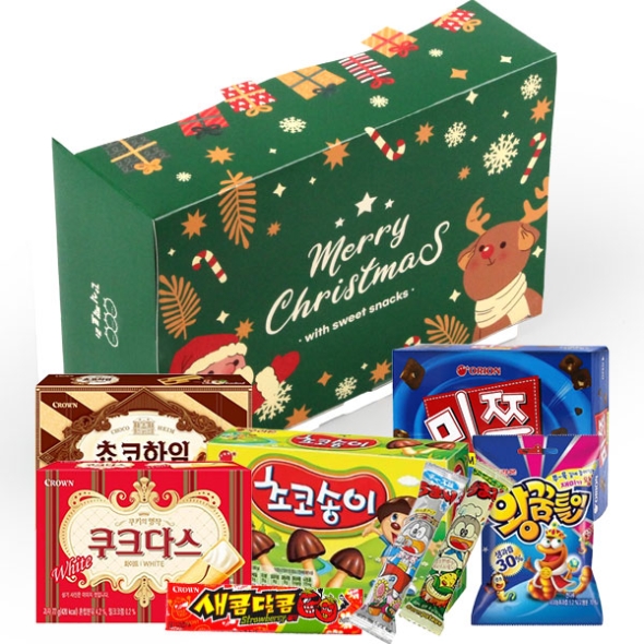 [간식대장] 크리스마스 그린(사각) 8종 (s0004)