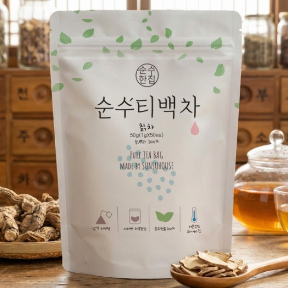 [순수티백]순수한집 칡차 티백 1팩 50개입/2팩 100개입