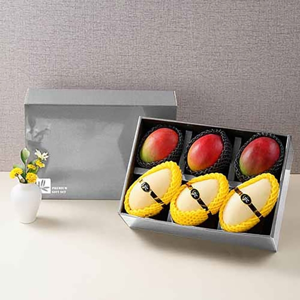 [신한카드 할인] [흙이음] [6과수] 애플망고 3과 + 골드망고 3과 선물세트