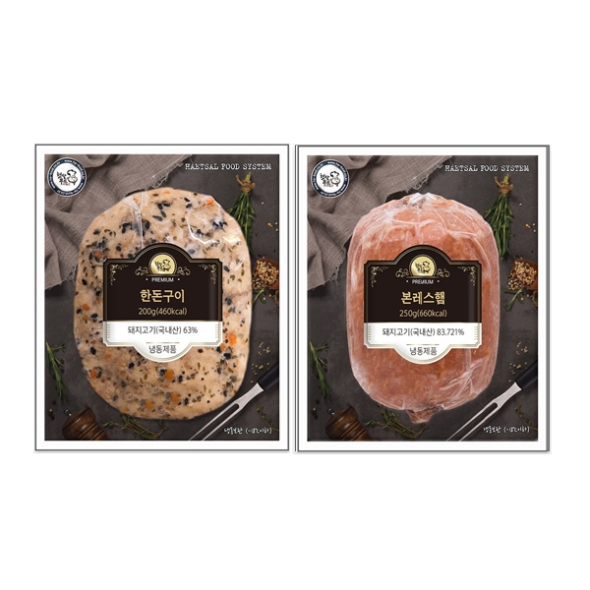 [햇살푸드] 한돈구이 200gx2팩+ 본레스햄 250gx2팩