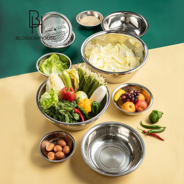 블라썸하우스 스텐 김장용대야 믹싱볼 홈세트 10세트 