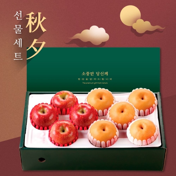 [위프레시] 품격2호 사과4과+배4과 3.5kg