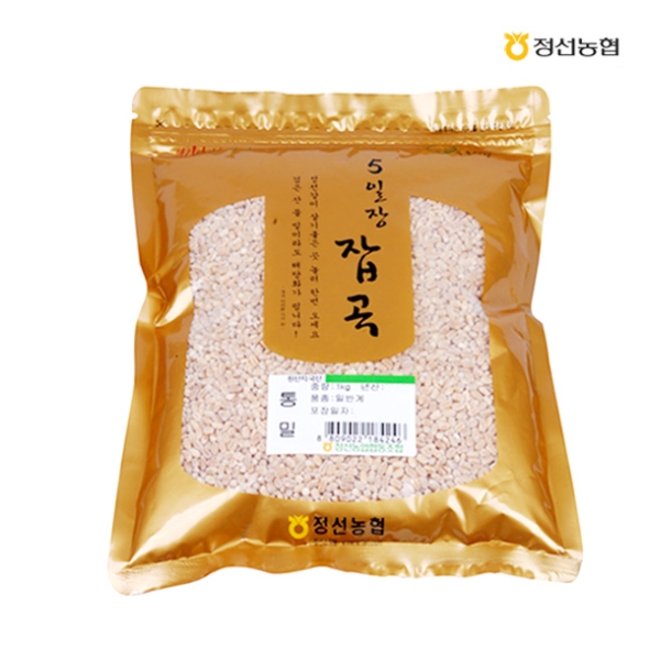 [정선농협] 오일장잡곡 밀(통밀) 1kgx1팩/2팩/3팩/5팩