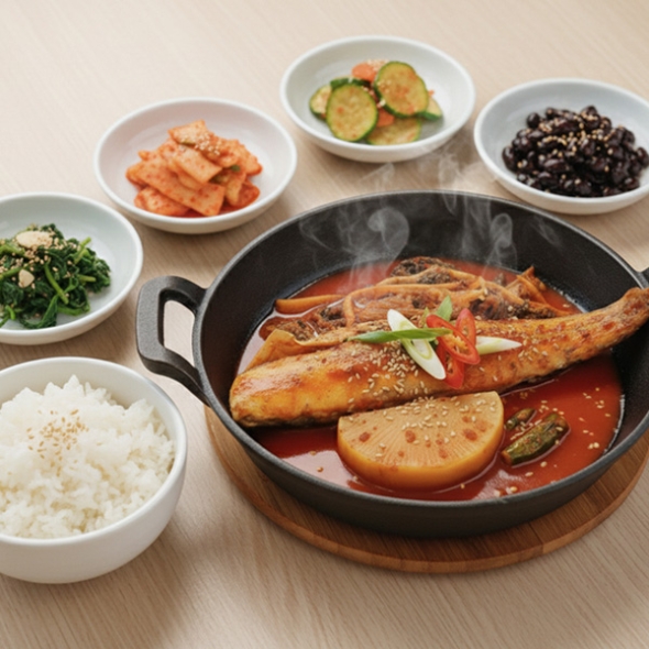 [단짠예찬] 오션쉐프 화덕에 구운 순살 고등어 시래기 무조림 2팩/3팩/5팩 (팩당330g)