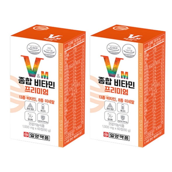 [일양약품] 종합비타민 프리미엄 1000mg x 60정