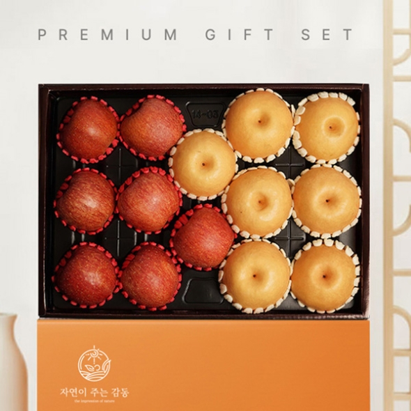 [자연의감동] 실속 혼합과일세트 4호(사과7개+배7개)/5.7kg 