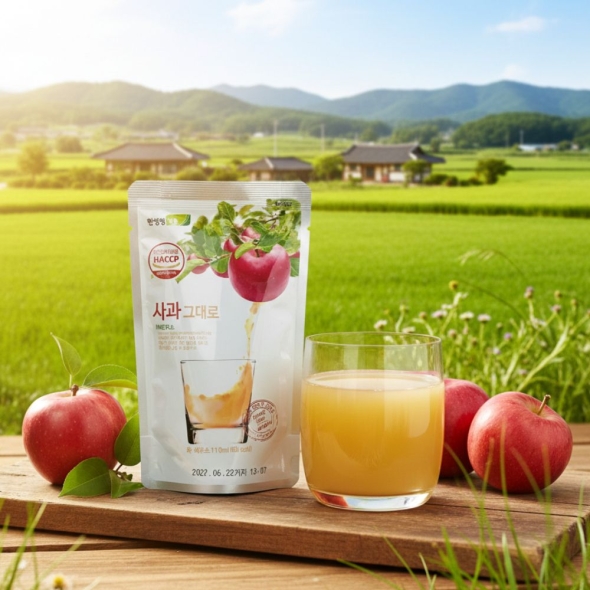 [보름데이] 100% 착즙 사과그대로 사과즙 110ml 50포 NFC주스 저온착즙