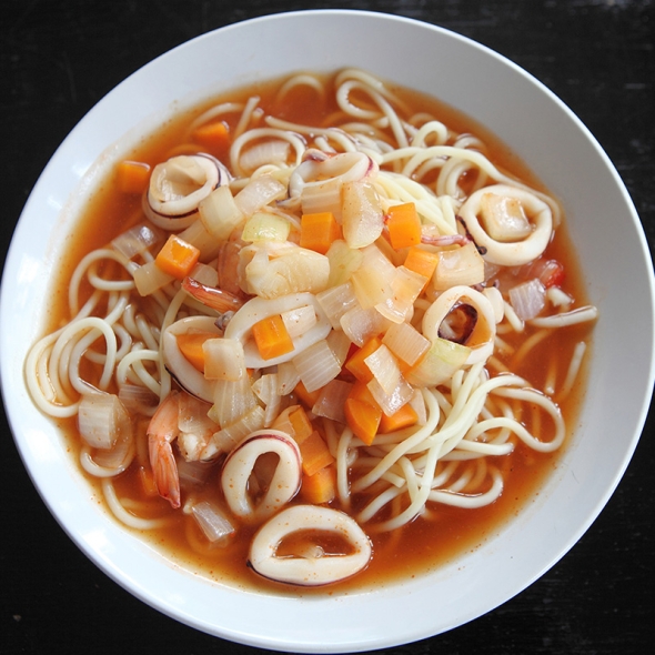 하남 맛집 캠핑 집들이 5분 원팩 매콤 칼칼 밥도둑 해장 안주 오징어 칼국수 980g 1-2인분