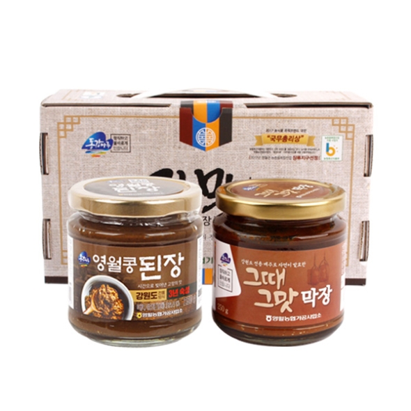 [영월농협] 동강마루 장맛장류 2종세트(영월콩된장250g,막장250g)