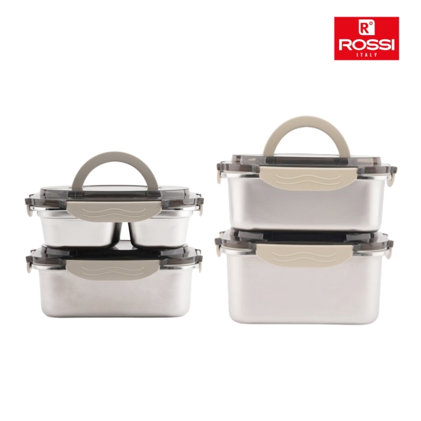 이태리 로시 렌지스텐 밀폐용기6종1100*2+1700*2+2100ml*2(무연마