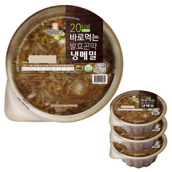 [빼고비움] 바로먹는 발효곤약 냉메밀 350gx4ea