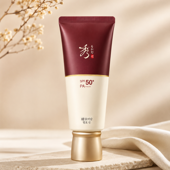 수려한 효비담 발효 선크림 대용량 촉촉한 한방 선크림 100ml