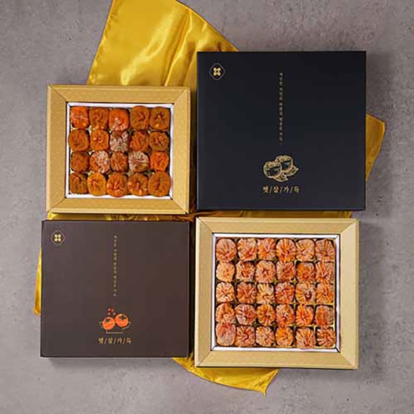 [신한카드 할인] [흙이음] 영동 반건시 곶감 선물세트 (보자기 동봉)