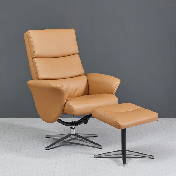 알테오 리클라이너 1인용 소파 스툴 브라운