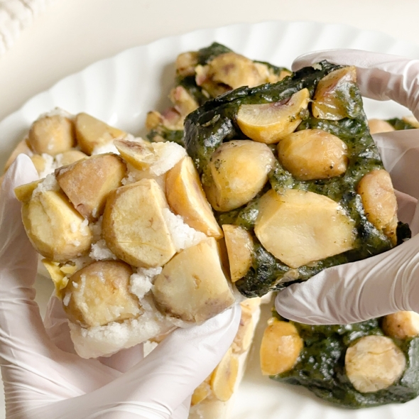 [귀빈정] 30년전통 울산행복떡집 알밤떡 800g(쑥알밤찰떡/우유알밤설기 선택)