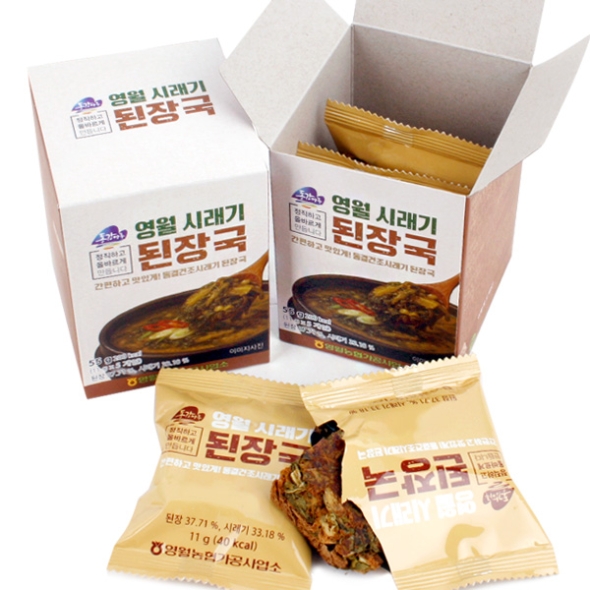 [영월농협] 동강마루 간편하고 맛있게 동결건조시래기 된장국 2/3/5박스(박스당11gx5개입)