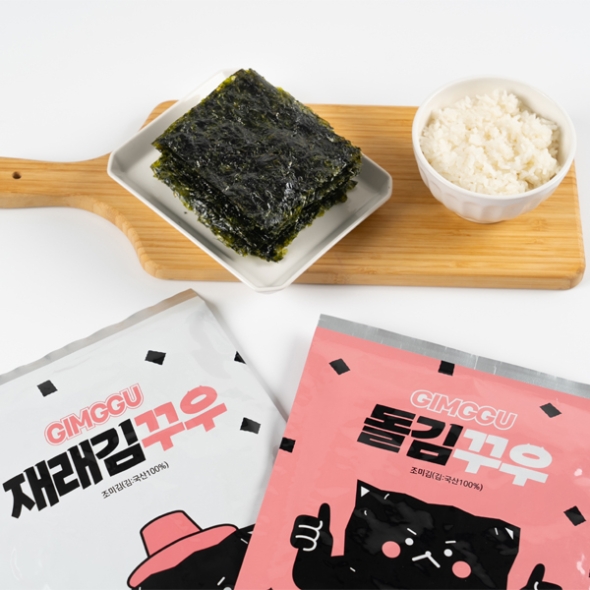 돌김꾸우(8봉/16봉) 한박스 전장김 조미김 지주식 GIMGGU
