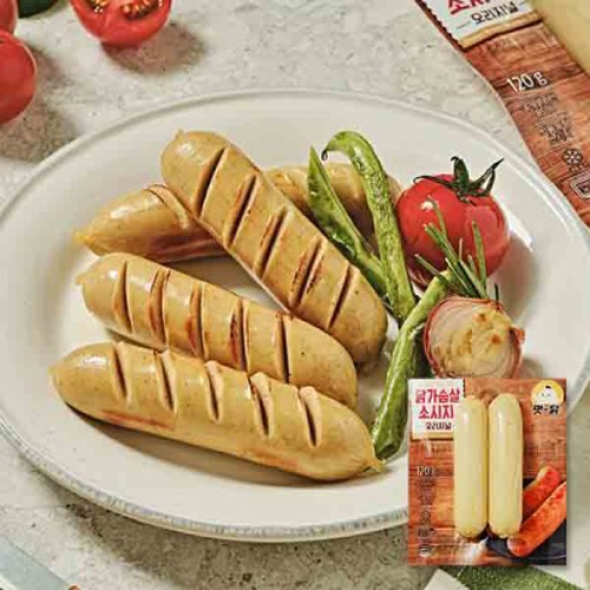 [푸드원] 국내산_닭가슴살 소시지_4가지맛 [120gx10개] [냉동]