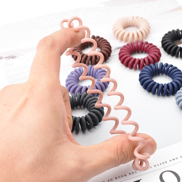 [신한카드 할인] 지알비 매트 컬러 전화선 스프링 머리끈 10개입