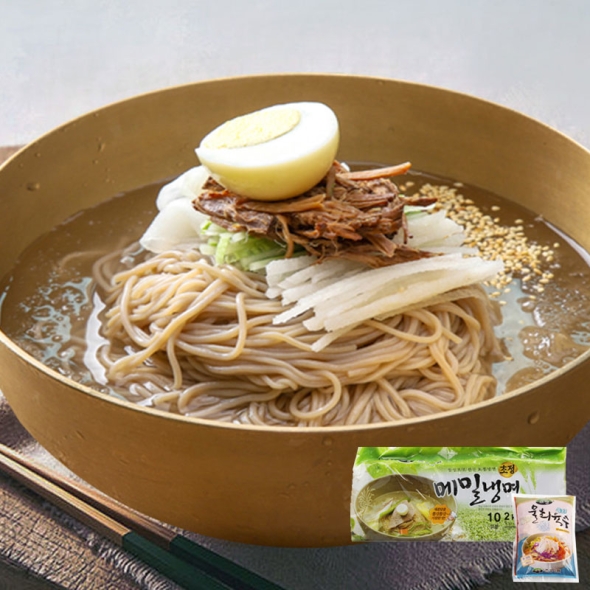 [명家면옥] 물회육수 메밀냉면/10인분 (메밀면2kg+물회육수10팩)