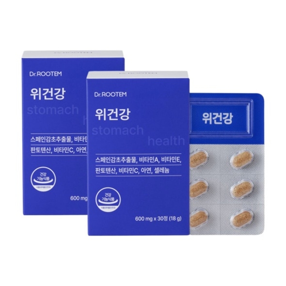 닥터루템 위건강 헬리코박터균 감초추출물 헬포스 30정, 2박스