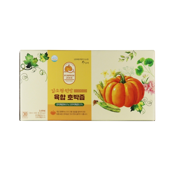 [김소형] 전남무안 황토밭 육합 호박즙 80ml X 30포