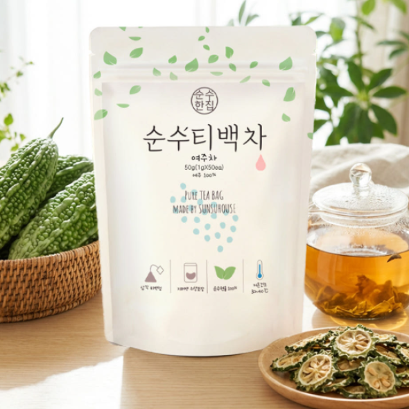 [순수티백]순수한집 여주차 티백 1팩 50개입/2팩 100개입