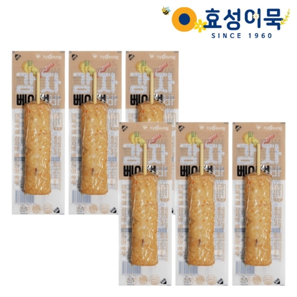 효성어묵 부산 전통 감자 베이컨 어묵바 프리미엄 어묵 x 6개